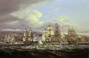 Thomas Luny Blockade of Toulon, 1810-1814: Pellew's action, 5 November 1813 France oil painting artist